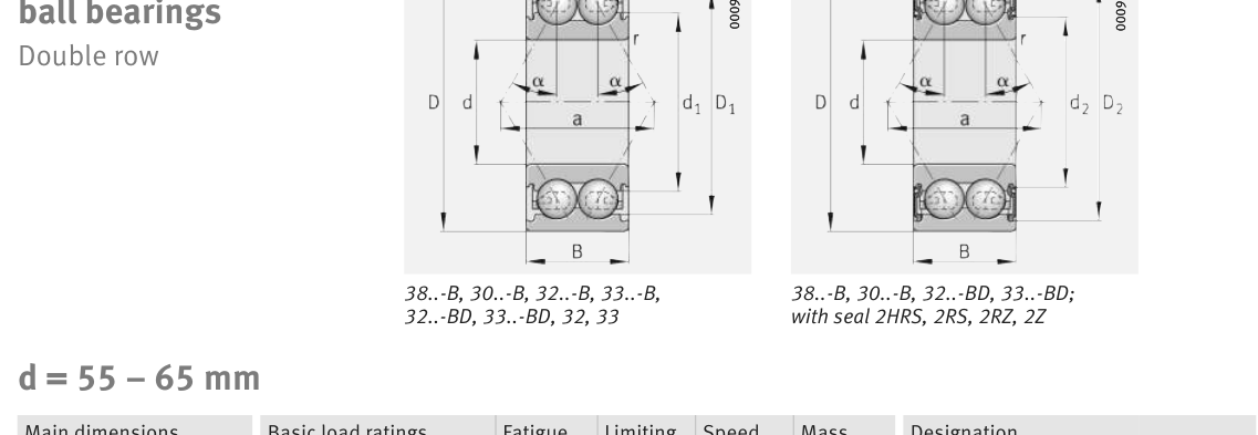 3313-BD-XL-2Z-TVH FAG Precision / Angular Contact bearing catalogue drawing
