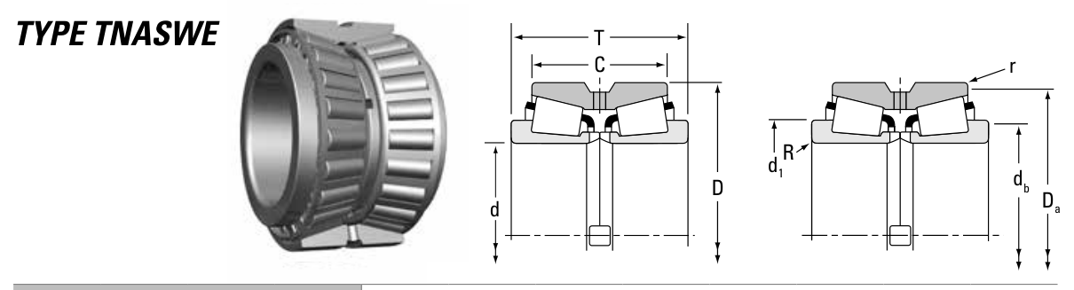 NA127096SW/127136CD Timken Tapered Roller bearing catalogue drawing