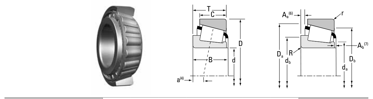 XAA32024X/Y32024X Timken Tapered Roller bearing catalogue drawing