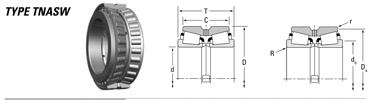 NA26118SW/26284D Timken Tapered Roller bearing catalogue drawing