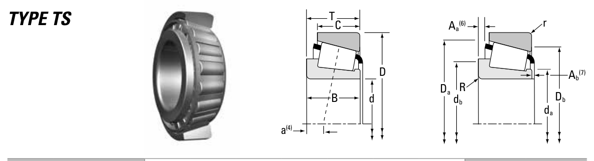 M12648A/M12610 Timken Tapered Roller bearing catalogue drawing